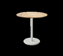 Cane-line Go cafebord i sand med teak ø80 cm