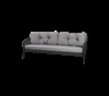 Cane-line Ocean Large loungesofa dark grey rope - mørk grå hyndesæt 